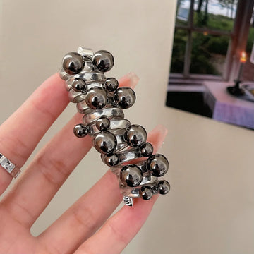 DAIIIBABYYY  -  New Long Telephone Hair Rings Creative High Elastic Headwear Elegant Pearl Low Ponytail Holder Fashion Hair Bands for Women